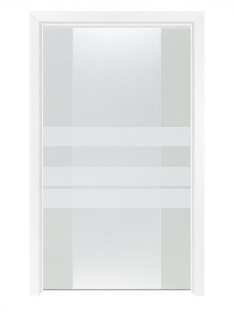 Sandblast Bands decorative door glass insert